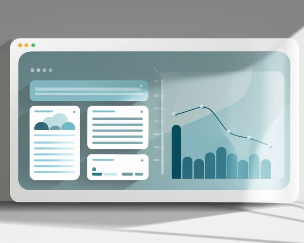 Dashboard interface showing finance and operations data in charts and summary panels